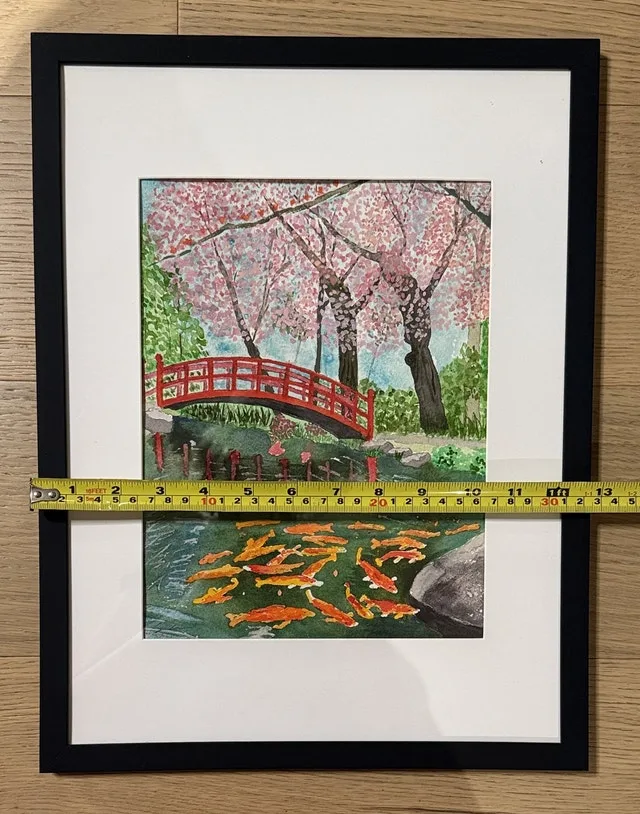 Original Watercolour - Cherry Blossom Bridge image indicator(5)