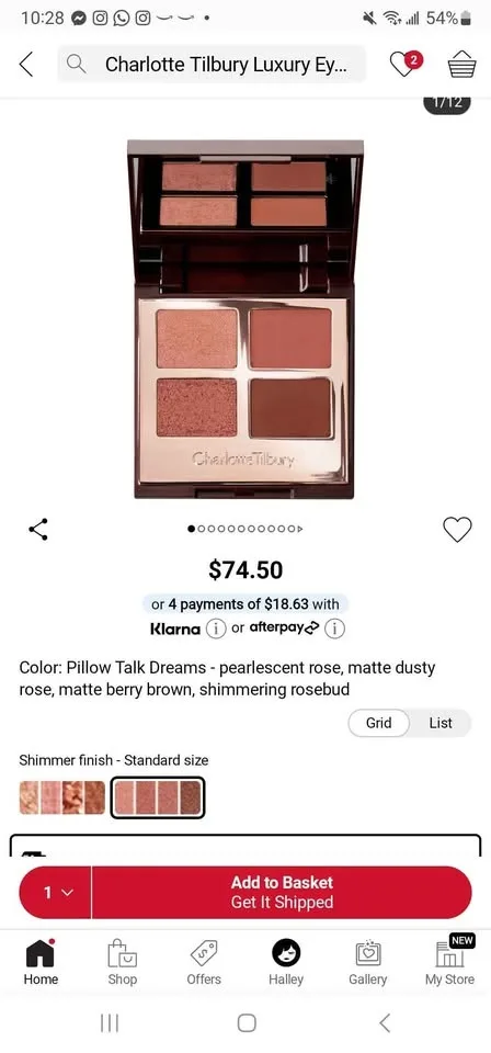 NEW Charlotte Tillbury Pillow Talk Dreams Eyeshadow Palette image indicator(7)