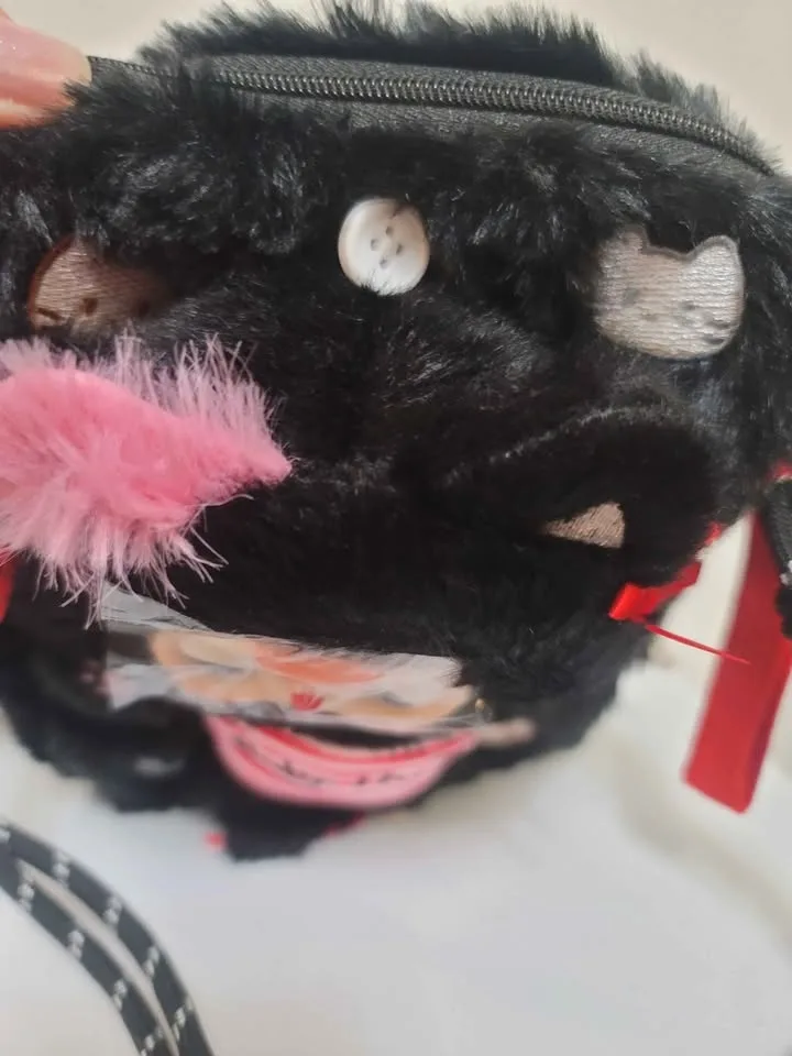 Baby three BB3 Mobile Phone Bag Plush - Black & Pink image indicator(4)