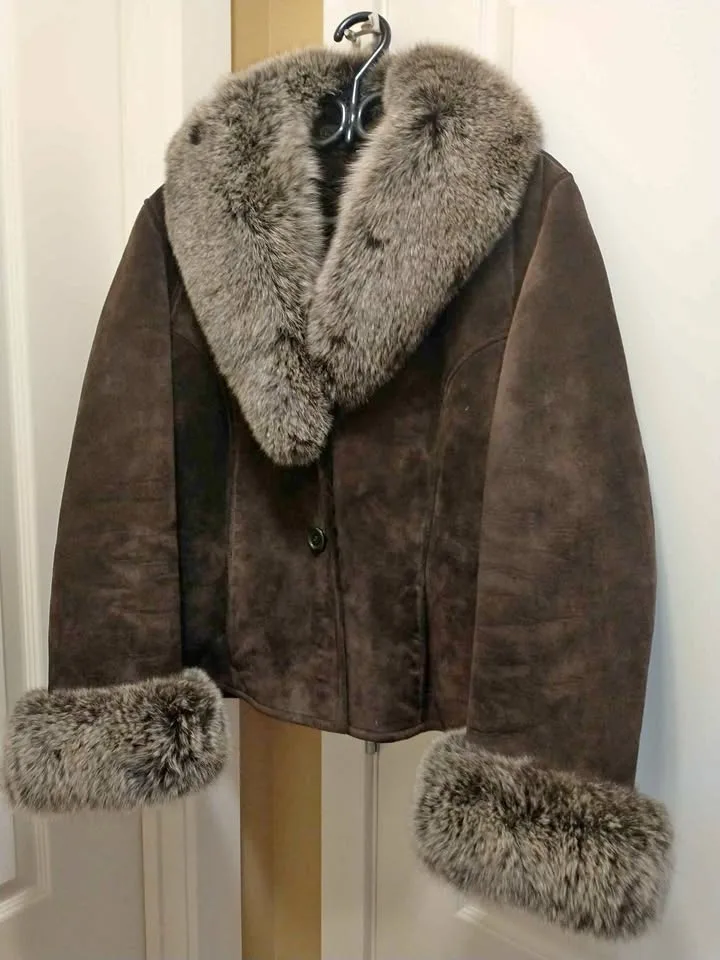 DANIER Leather Winter Jacket; Removable Fox Fur