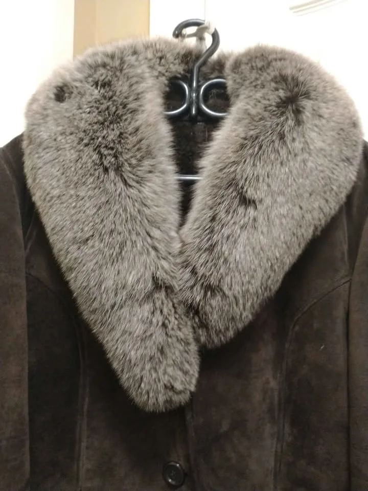 DANIER Leather Winter Jacket; Removable Fox Fur image indicator(2)