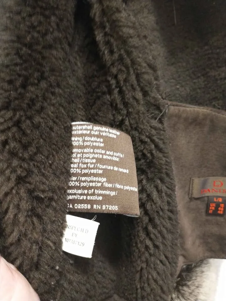 DANIER Leather Winter Jacket; Removable Fox Fur image indicator(5)