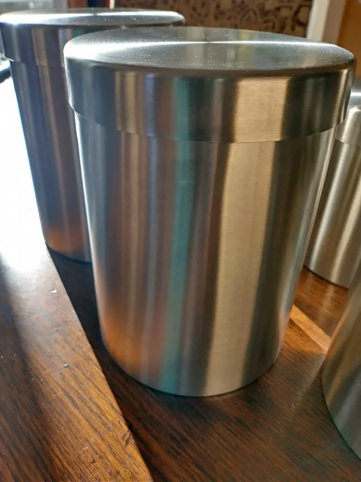Stainless Steel Canisters; Set of 5; NEW/never used