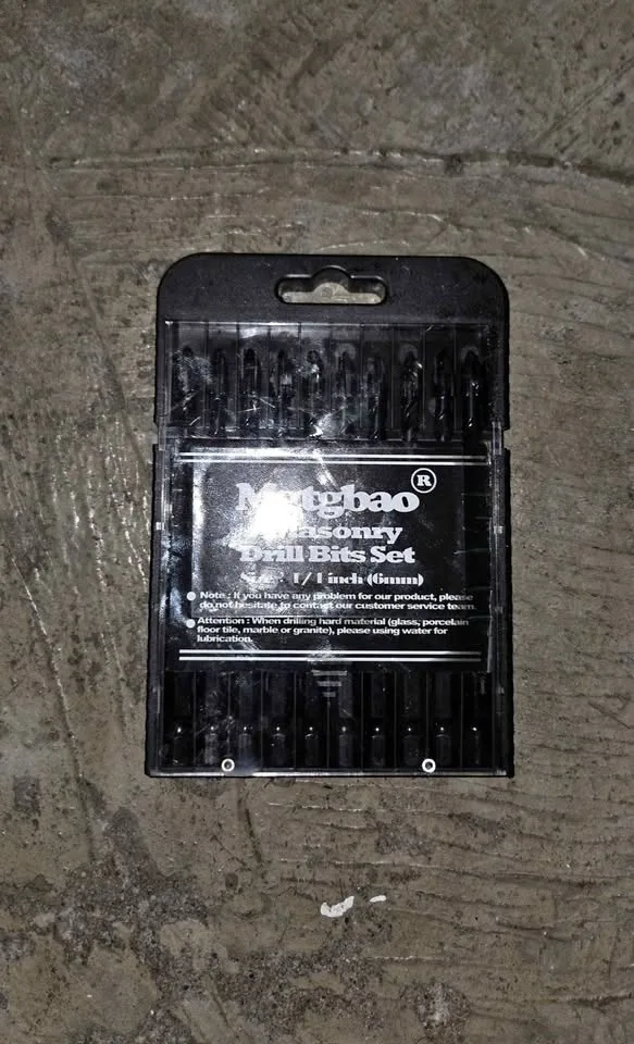 Masnory drill bit set 1/4 or 6mm