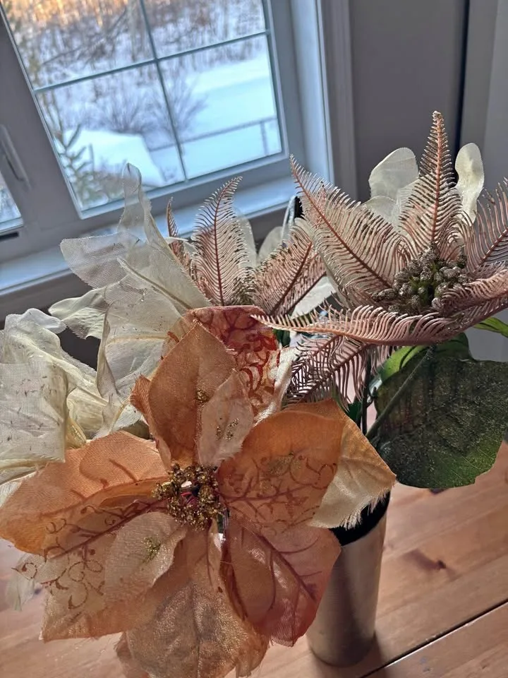 Artificial Poinsettia Bouquet