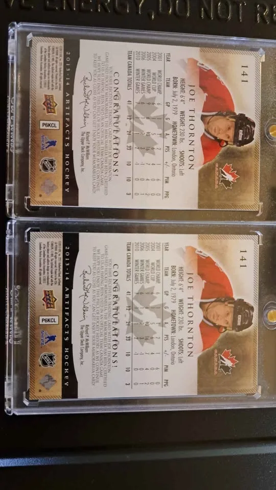 2013-14 Upper Deck Joe Thornton Hockey Cards image indicator(5)