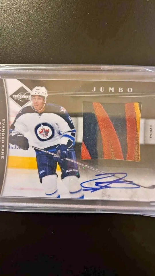 2011 Panini America hockey, jumbo patch, Evander Kane. 8/10