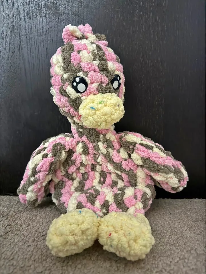 Crochet duck snuggler