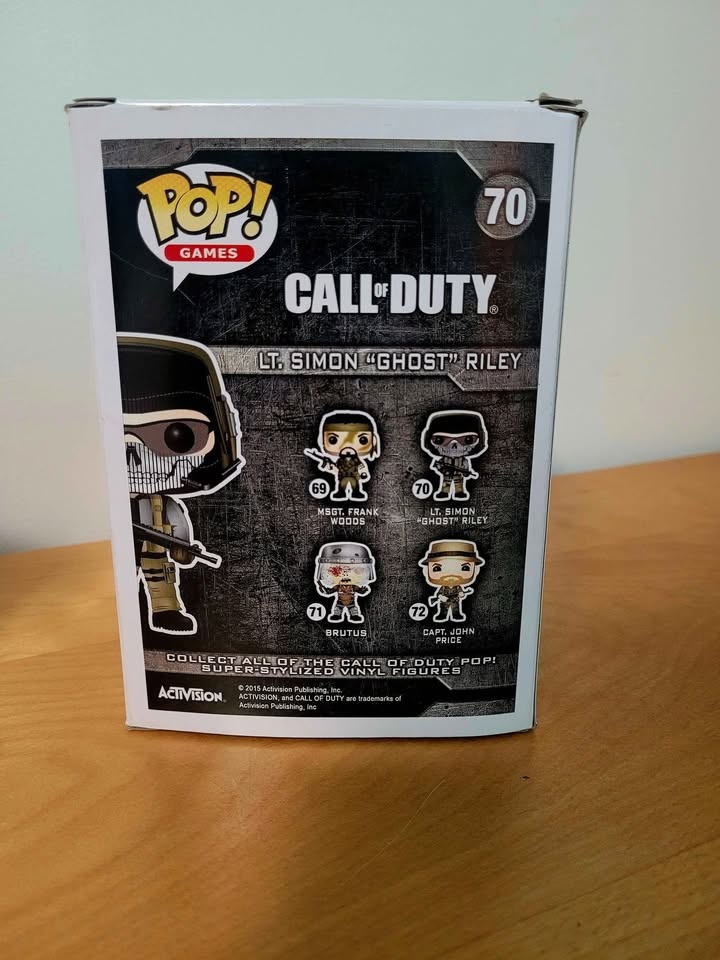 New! Funko pop - Lt.Simon "Ghost" Riley #70 - Call of Duty - photo 2