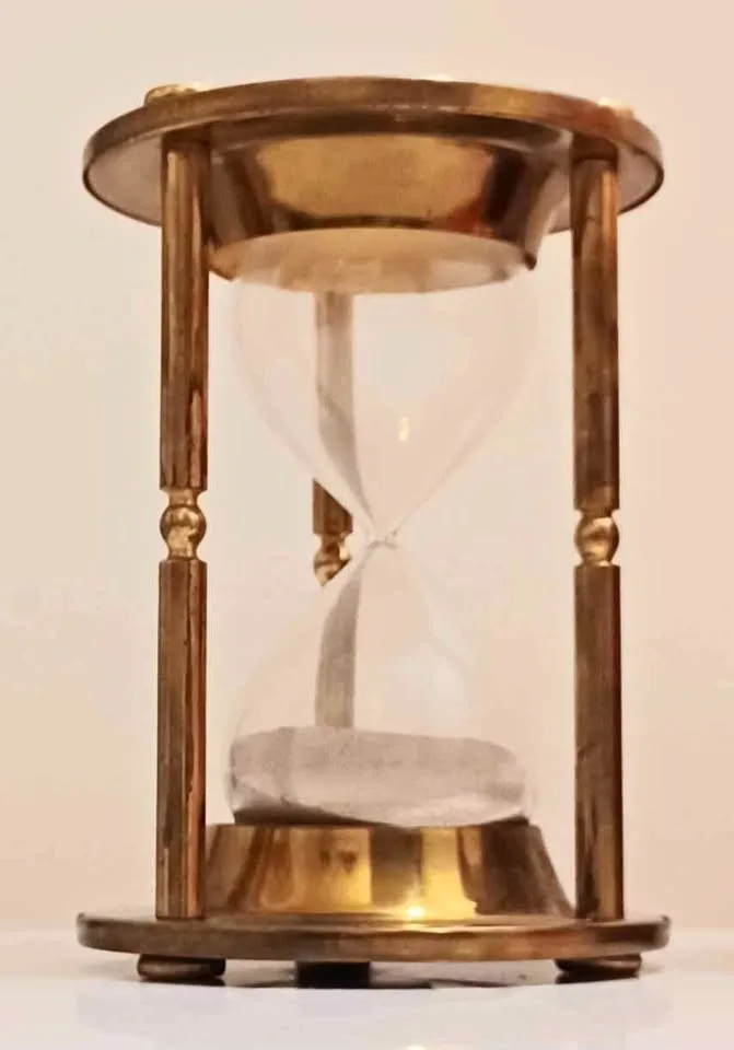 Vtg Brass Hourglass