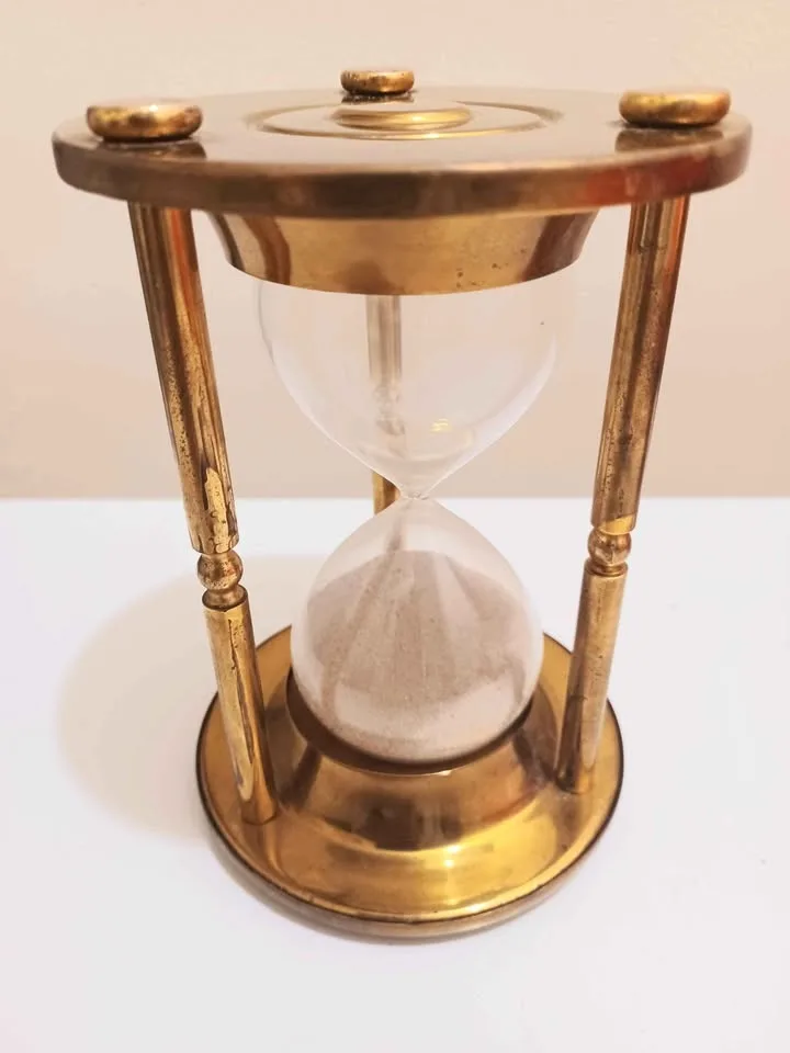 Vtg Brass Hourglass image indicator(3)