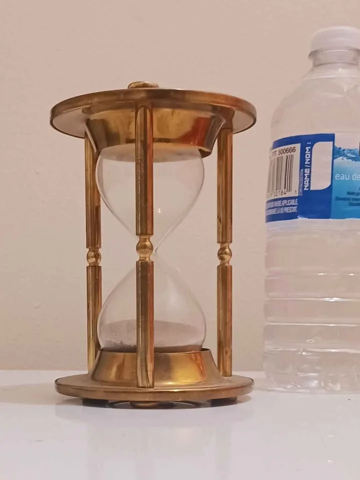 Vtg Brass Hourglass image indicator(7)