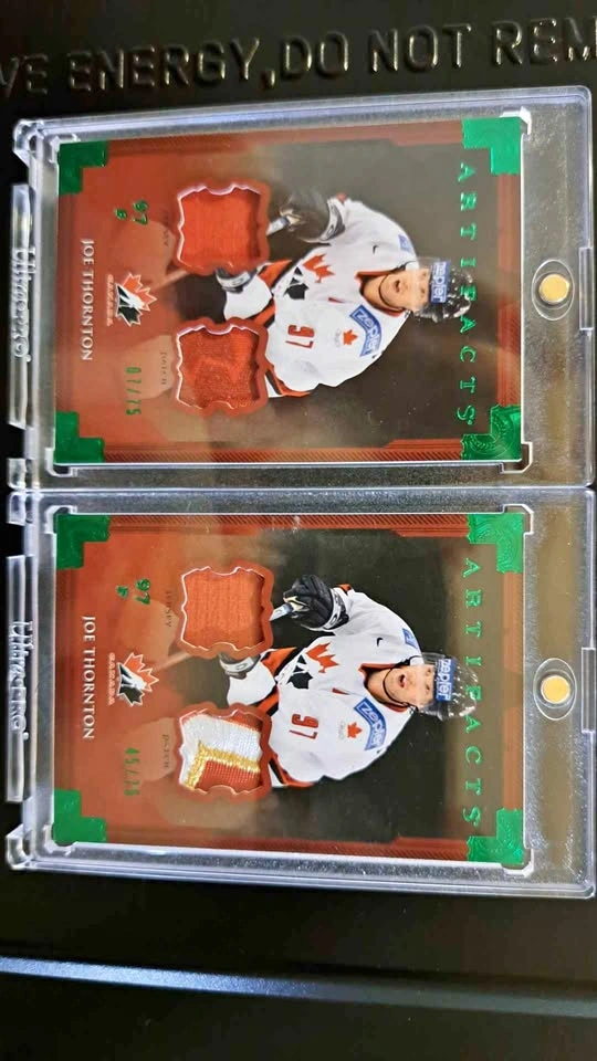 2013-14 Upper Deck artifacts, Joe Thornton hockey cards