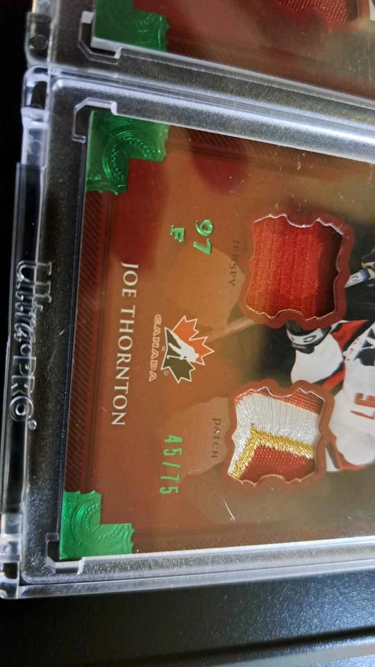 2013-14 Upper Deck artifacts, Joe Thornton hockey cards - photo 3