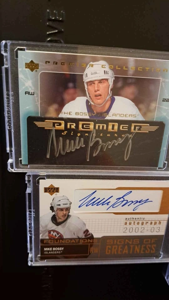 2002-14 Upper Deck, Mike Bossy,HOF autographs, hockey cards. 4 c - photo 2