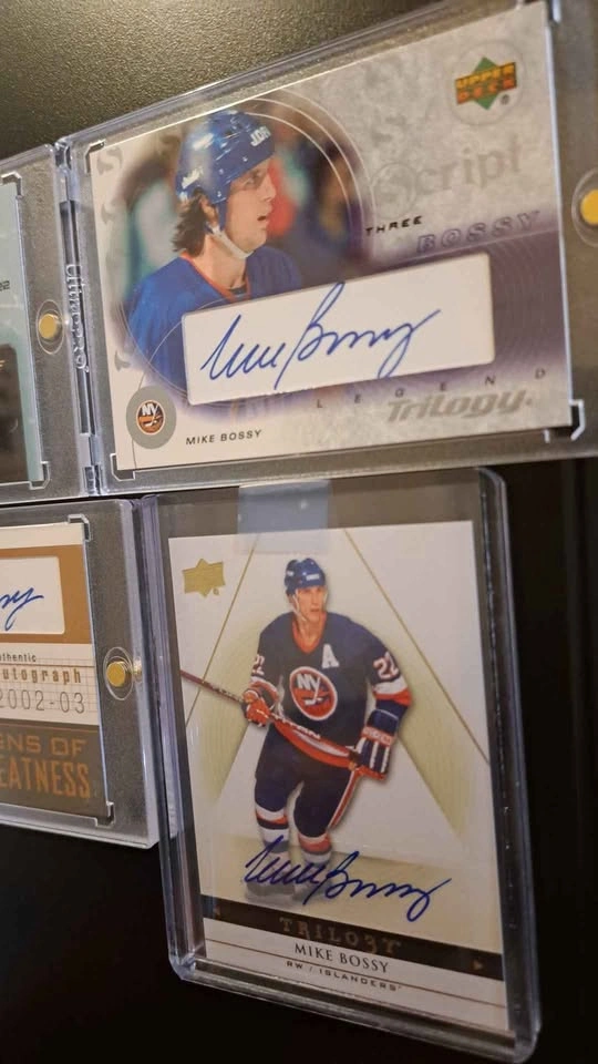 2002-14 Upper Deck, Mike Bossy,HOF autographs, hockey cards. 4 c - photo 5