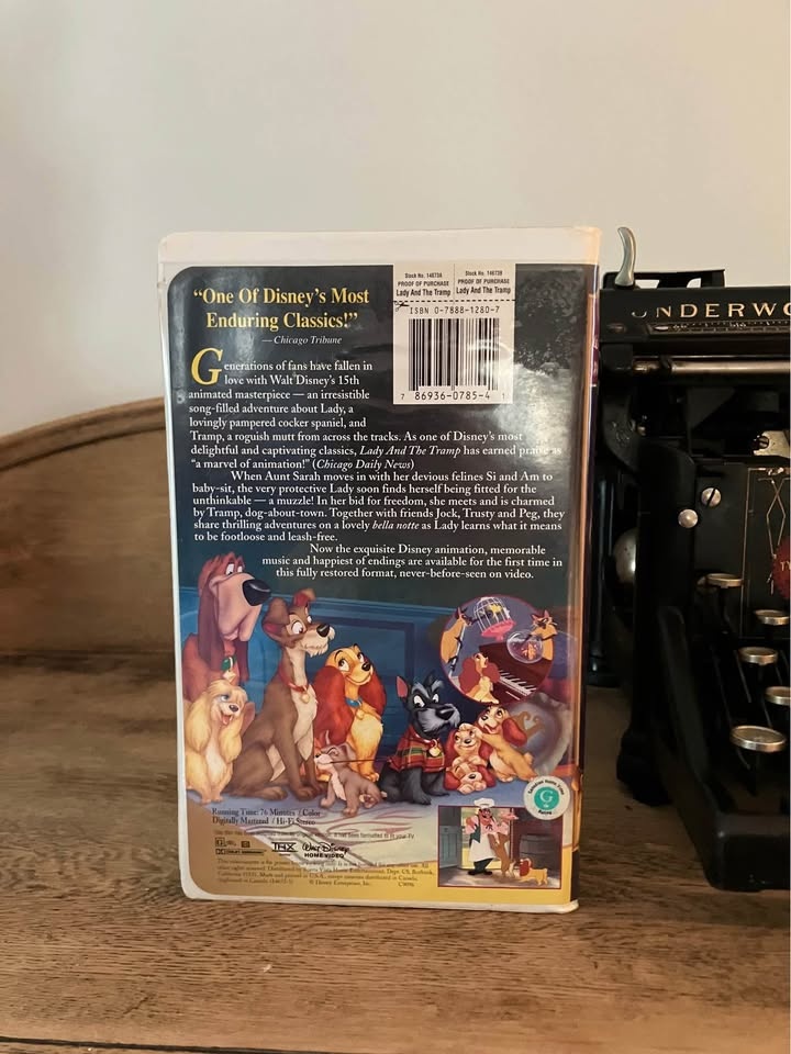 Lady and the Tramp (VHS, 1998) Disney Clamshell - photo 2