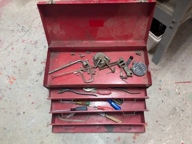 Tool box with tools