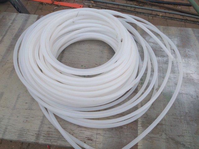 Half inch vinyl pipe 100 ft call text make an offer 705-440-9159