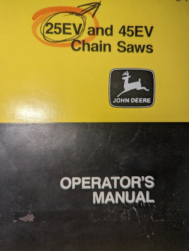 John Deere Chainsaw Operators Manual
