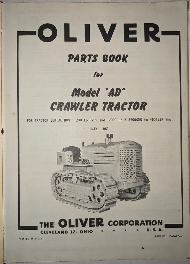OLIVER parts book