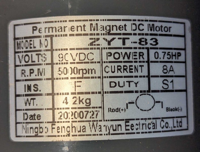 DC 90Volt 5000rpm generate electricity