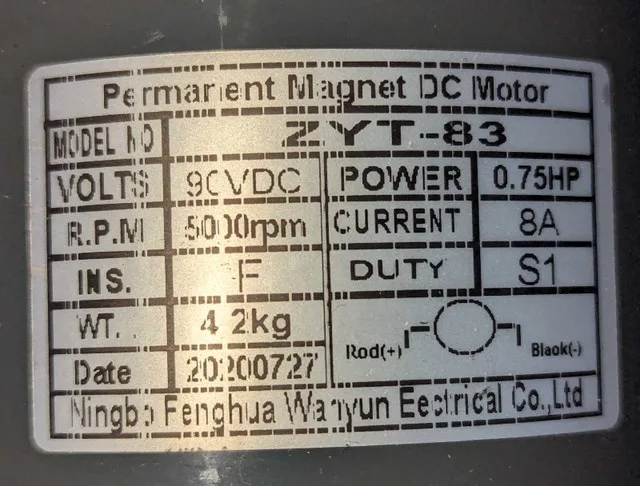 DC 90Volt 5000rpm generate electricity