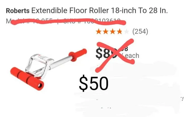 ROBERTS 10-955 EXTENDABLE FLOOR ROLLER image indicator(10)