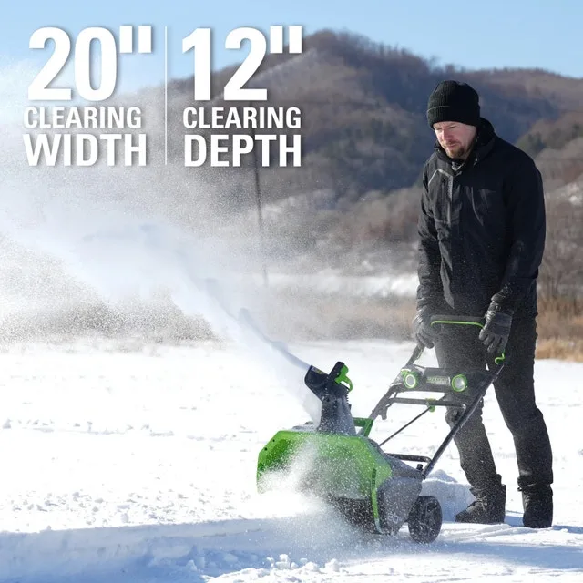 Greenworks 48V Snow Thrower 20" w/ 4AH & Charger image indicator(5)