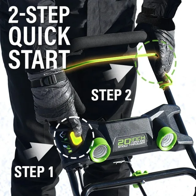 Greenworks 48V Snow Thrower 20" w/ 4AH & Charger image indicator(6)