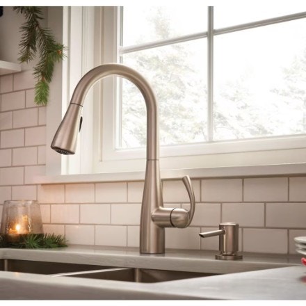 NEW MOEN Essie Kitchen Faucet with Soap Dispenser - photo 5
