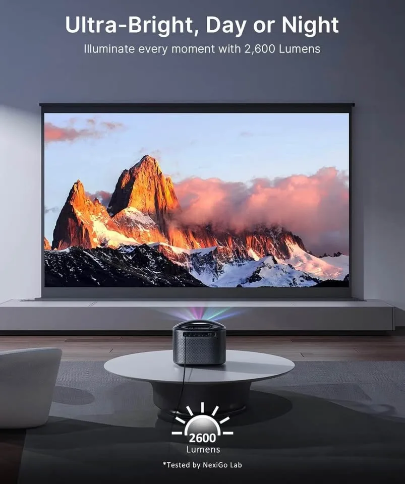 BNIB Nexigo Tri Laser 4K Projector image indicator(5)