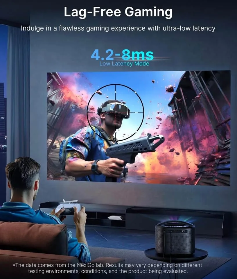 BNIB Nexigo Tri Laser 4K Projector image indicator(8)