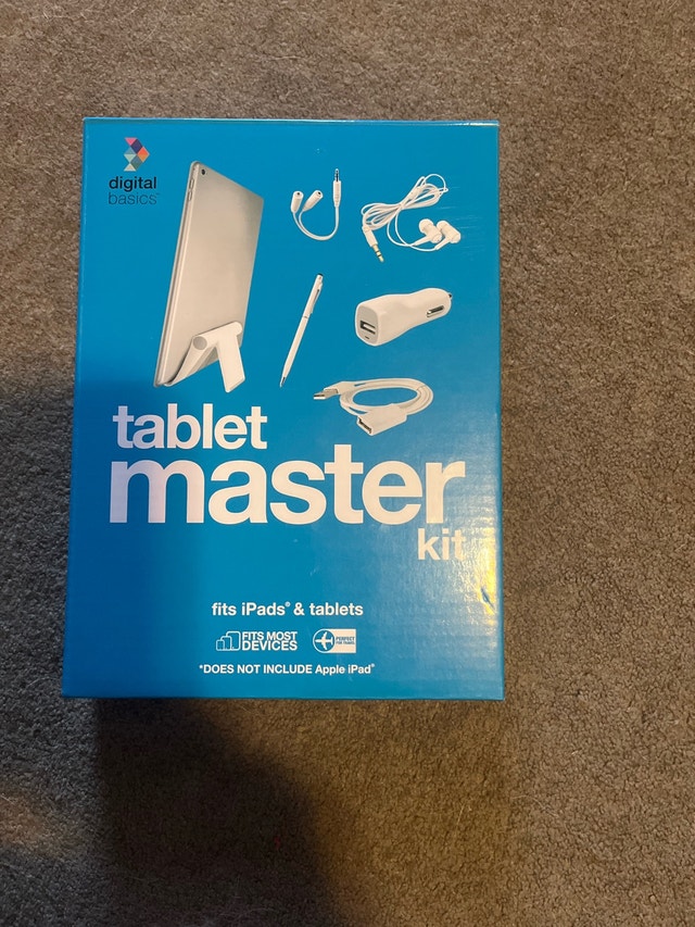Tablet stand kit with pen and accessories
