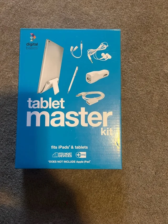 Tablet stand kit with pen and accessories