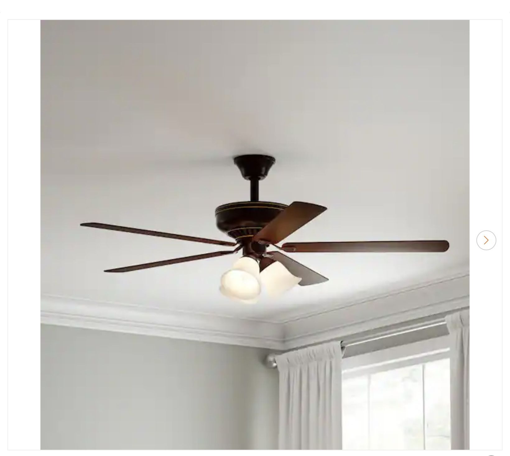 Campbell 52 in. LED Bronze Ceiling Fan - New