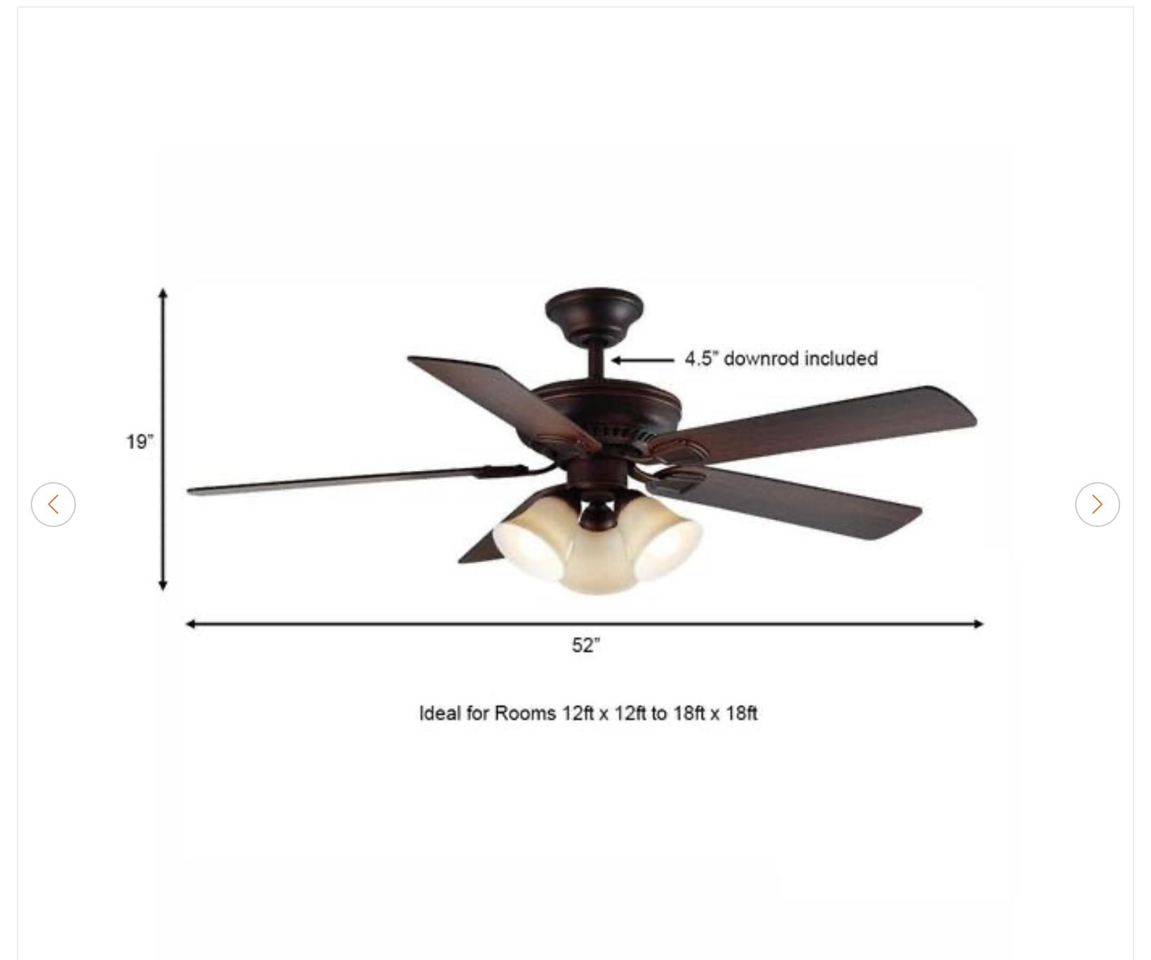Campbell 52 in. LED Bronze Ceiling Fan - New - photo 2