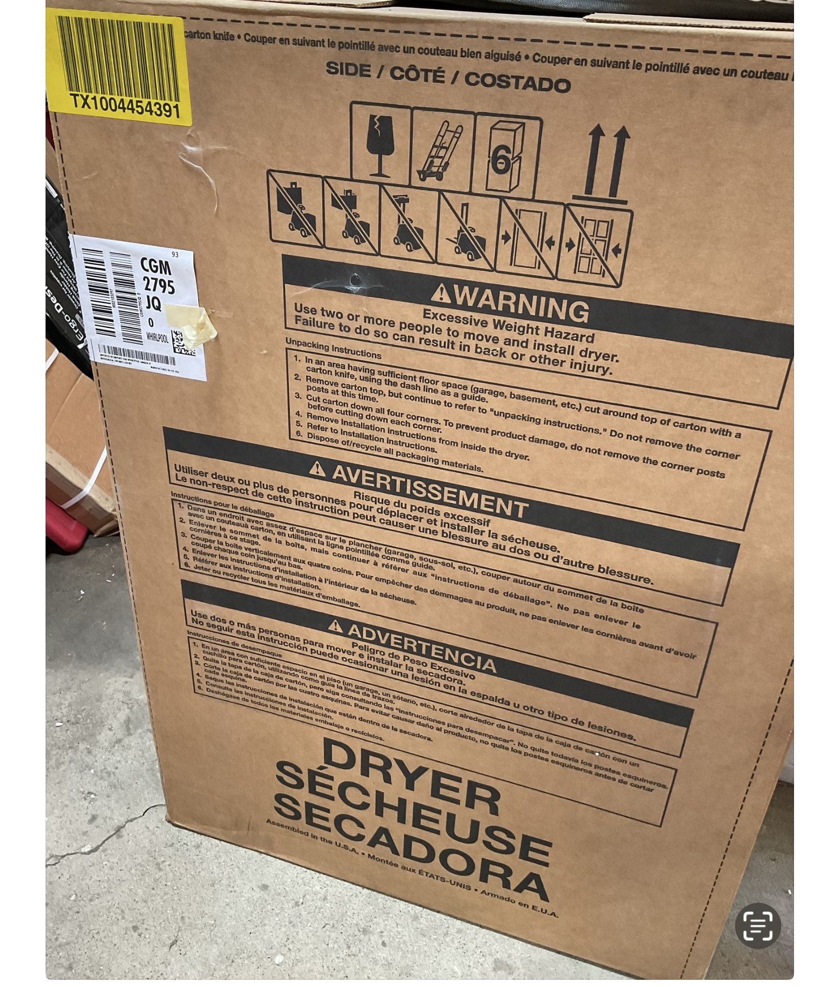 Whirlpool Gas Dryer - NEW - photo 5
