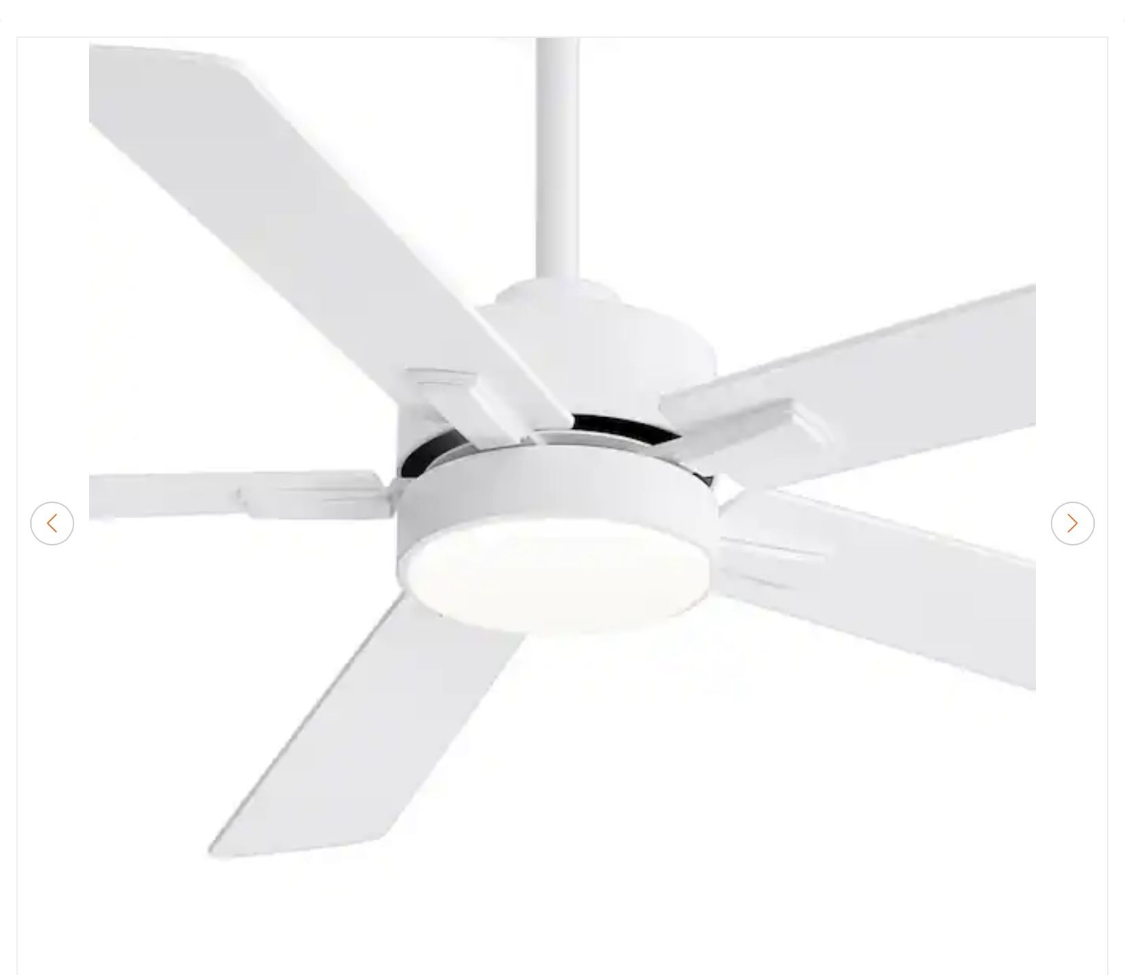 Walter 52 in. White Ceiling Fan with LED Light - New - photo 4