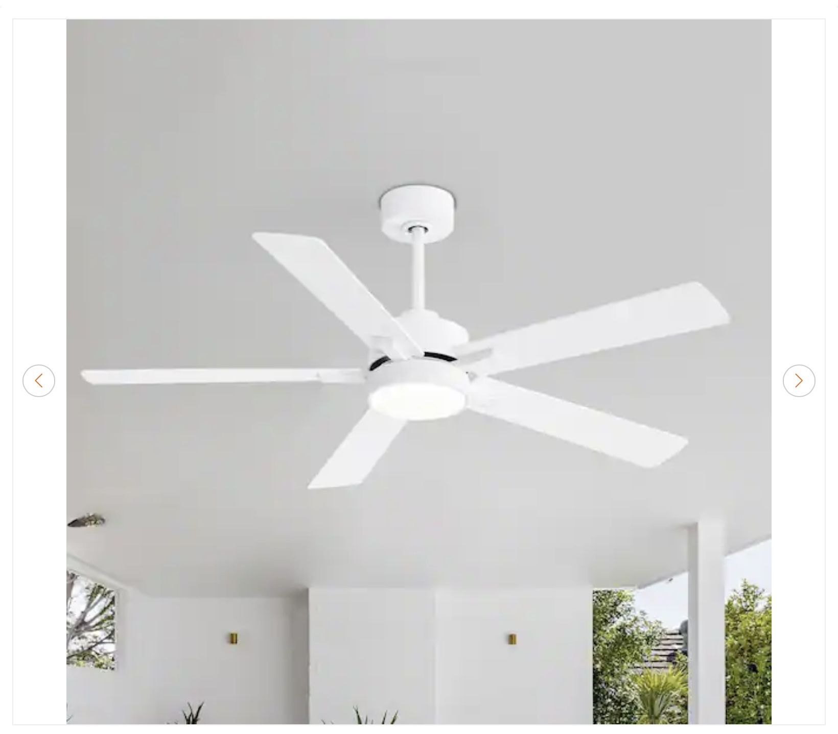 Walter 52 in. White Ceiling Fan with LED Light - New - photo 5