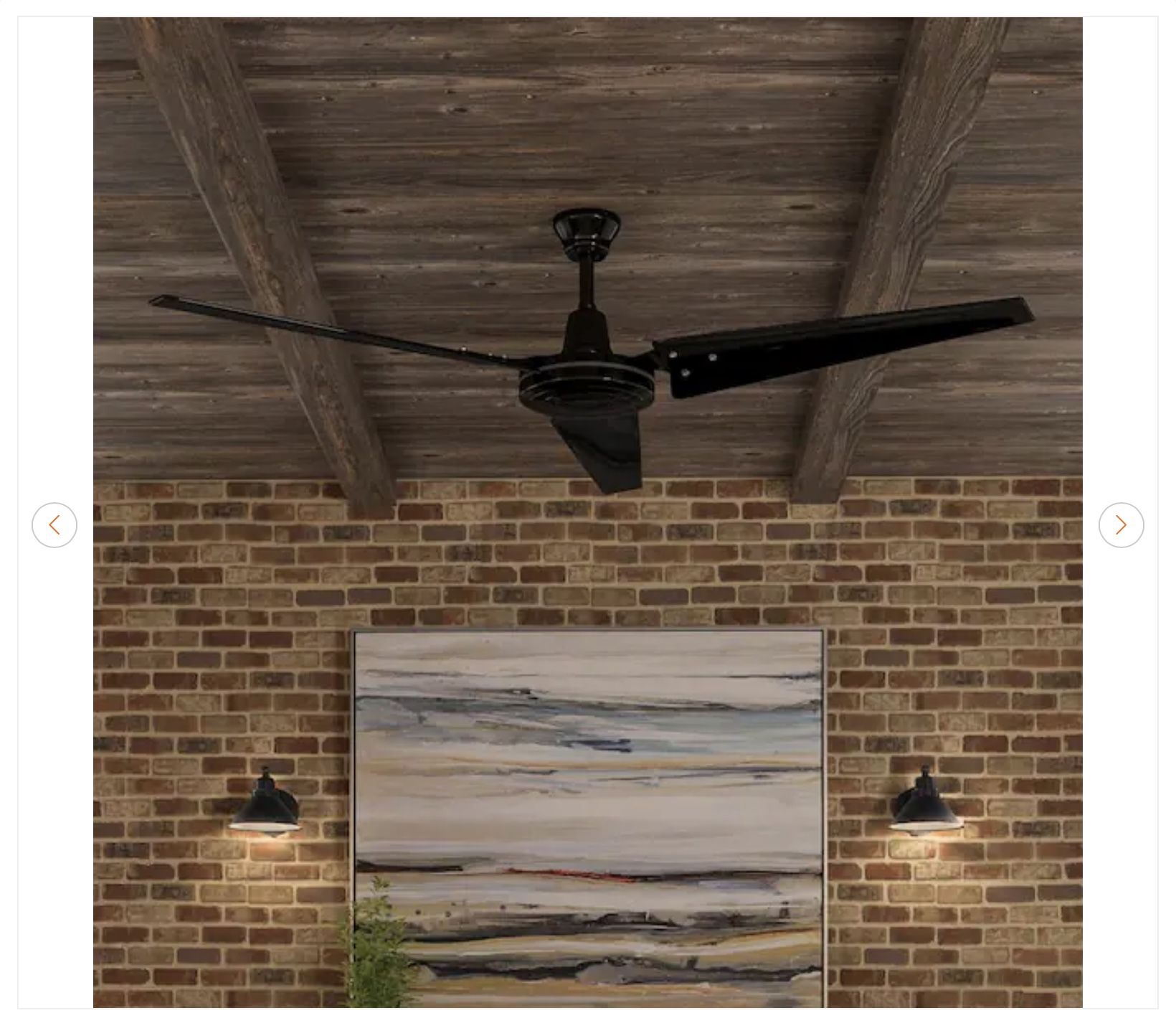 Hampton Bay 60 in. Black Ceiling Fan - New - photo 3