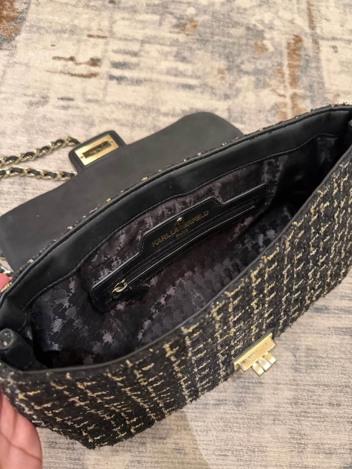 Karl Lagerfeld tweed shoulder bag (Moving Sale) - photo 3