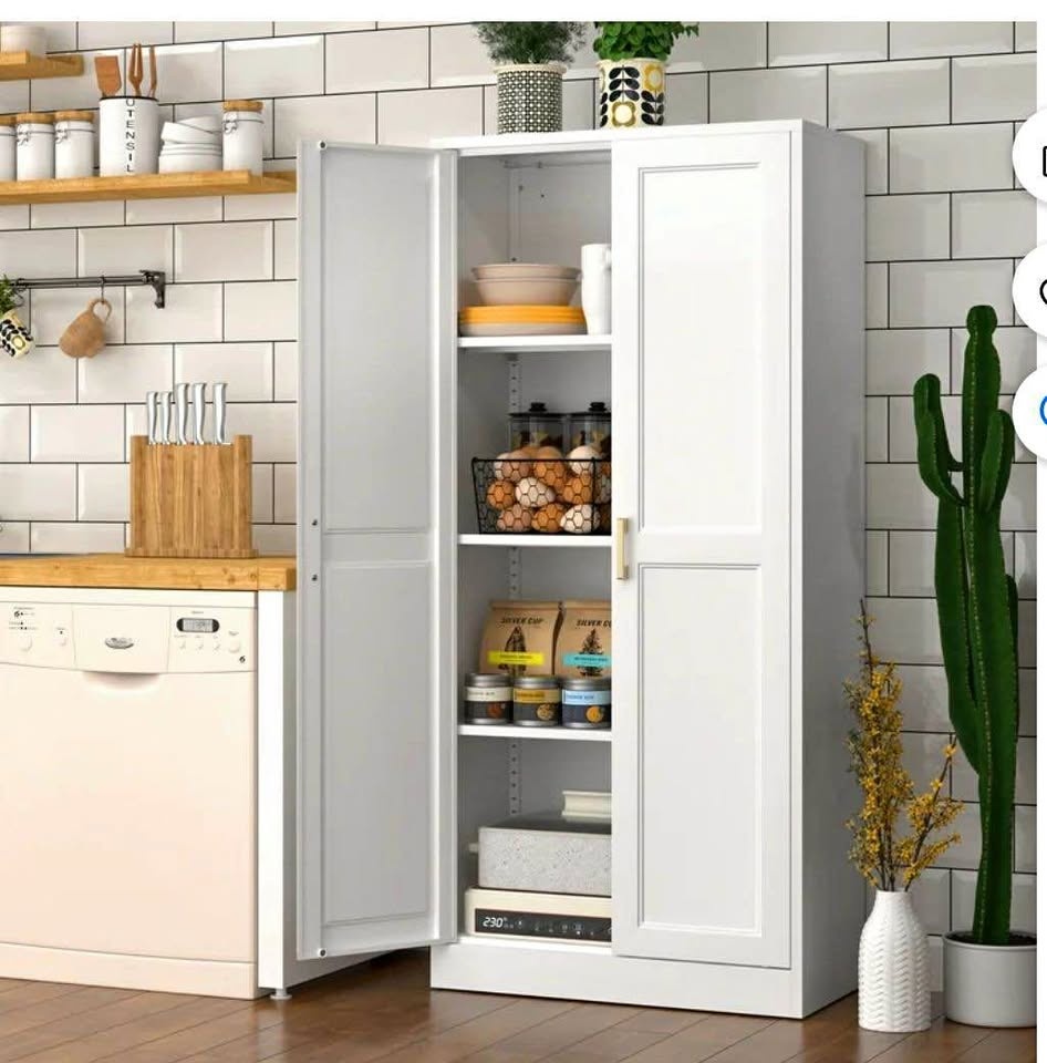 New open box tall metal storage cabinet