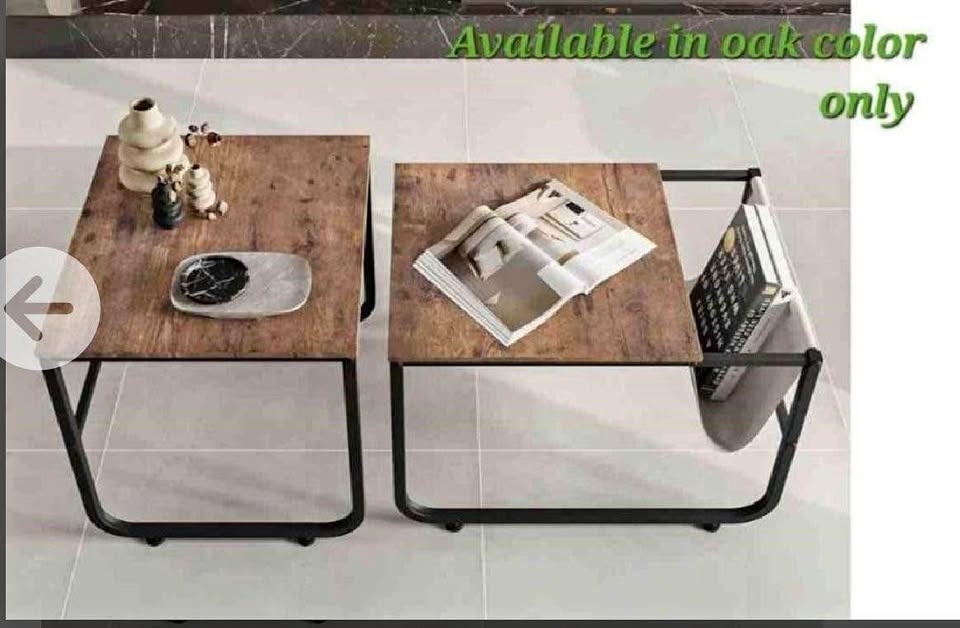 New OAK COLOR Set of 2 Coffee nesting Tables