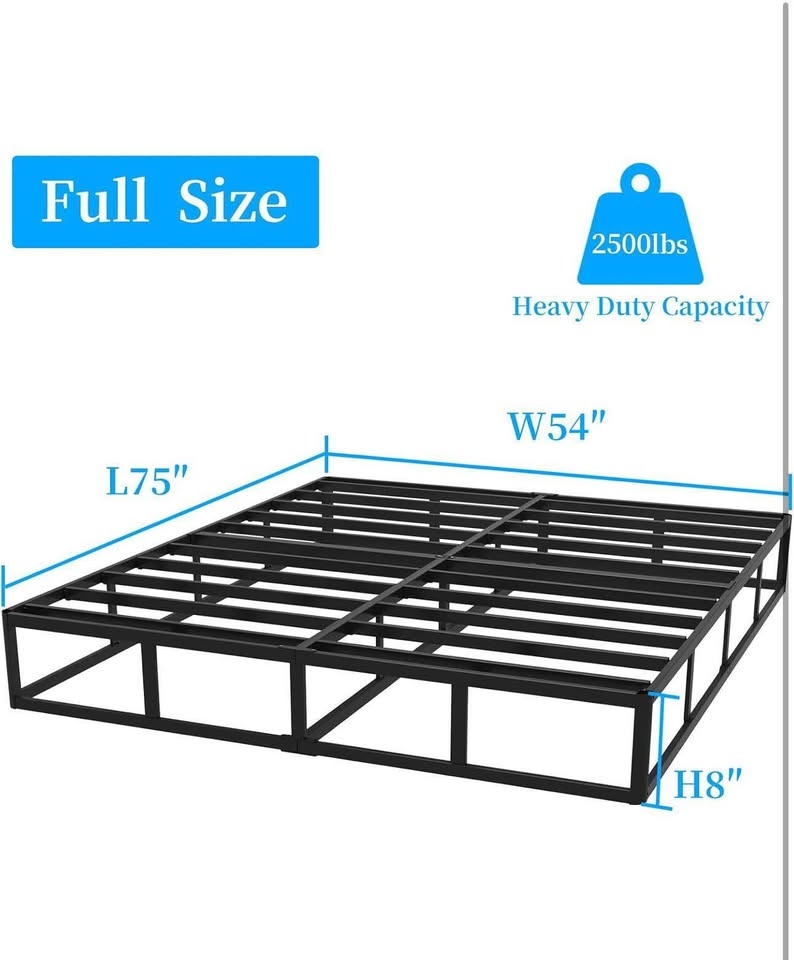 New Full Size Box Spring, 8 Inch Heavy Duty Metal Frame - photo 4