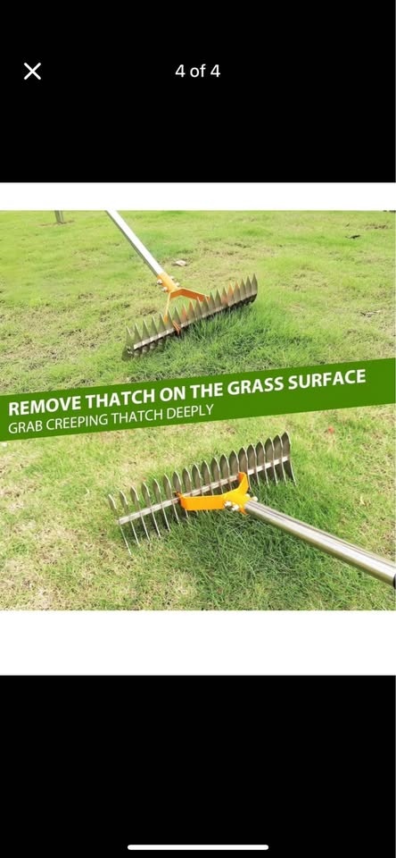 New 15 Inch Wide Dethatcher lawn Rake - photo 4