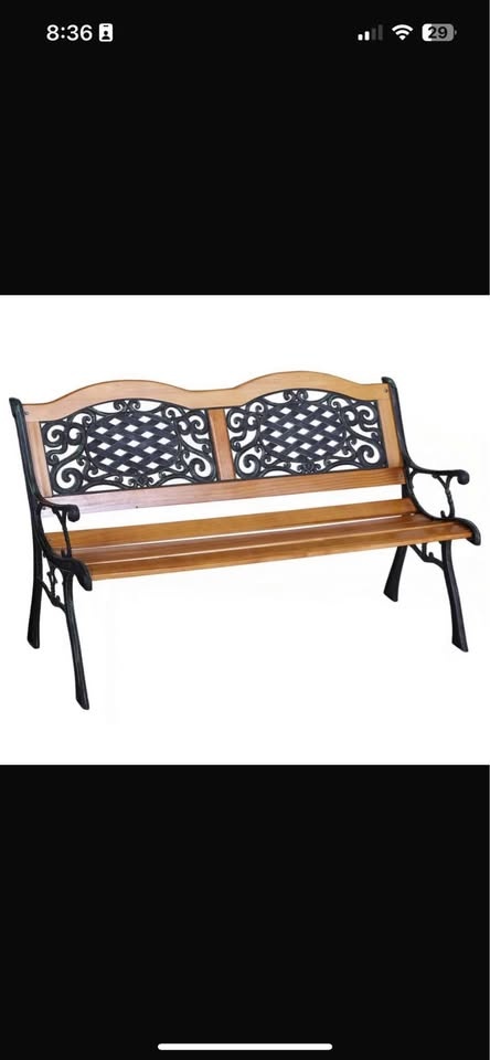 New open box outdoor garden bench - photo 2