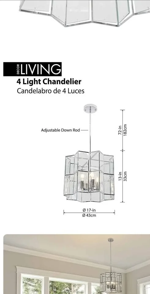2 New- 4 Light Chandlier image indicator(6)