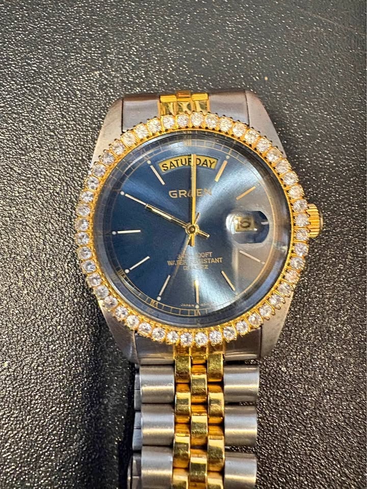Gold Tone Diamonds Gruen Precision Watch - NE Martindale