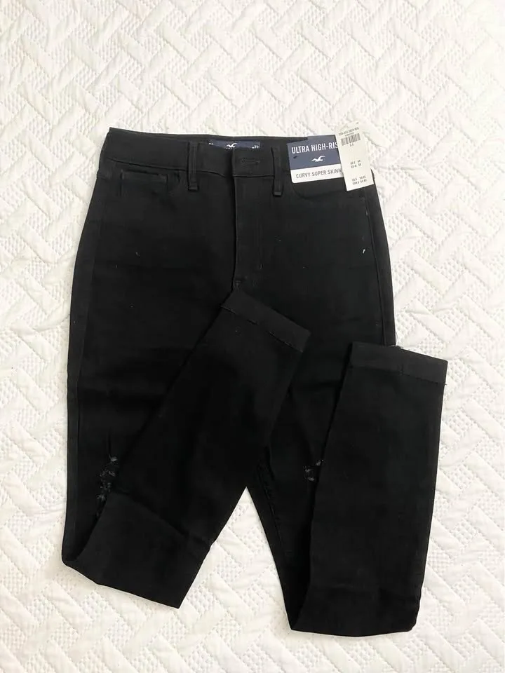 BNT Hollister Curvy Ultra High-Rise Super Skinny Jeans Size 27W image indicator(2)